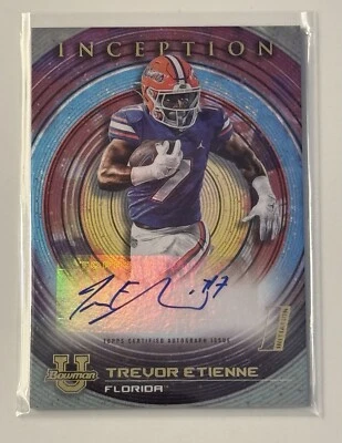 2022-23 Bowman Inception University Trevor Etienne RC* Autograph UGA Card BIA-TE - Image 1 of 2
