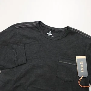 Roark Well Worn Midweight Organic Long Sleeve Pocket Tee Black RK337 Mens Size S - Picture 1 of 7