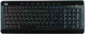 Adesso AKB-120EB 3-Color Illuminated Compact Multimedia Keyboard - Picture 1 of 1