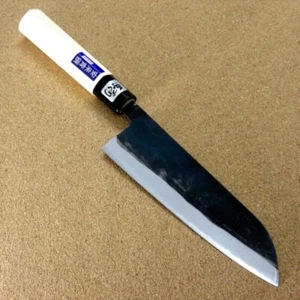 Kanemasa KC-441 Kitchen Santoku Knife 165mm 6.5" Blue Steel #2 (No maker mark) - Picture 1 of 10