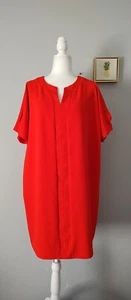 Worthington Kleid Orange Style Etuikleid Schulter Offen Pull On Gr. XL Brandneu - Bild 1 von 9