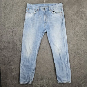 Levis 505 Jeans Herren 36x32 Light Wash Zip Fly Classic Denim Retro Workwear - Bild 1 von 10