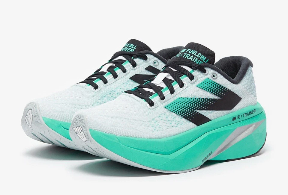 New Balance FuelCell SuperComp Trainer v3 Hombre’s 12 Blanco Turquesa Sin tapa N.I.B. Foto 1 de 4