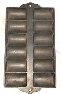 Schöne Vintage Gusseisen WAGNER WARE # 1325A Stil D FRANZÖSISCHE ROLLE EDELSTEINPFANNE  - Bild 1 von 11