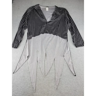 Camisa Disfraz Tim Burton Jack Skellington Negra Blanca Rayas Grande/XL Foto 1 de 4