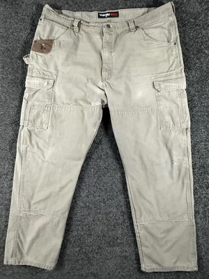 Wrangler Riggs Workwear Cargo Pants Mens Large Khaki Ripstop Utility Work - Image 1 of 4