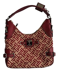 Tignanello Monogram Jacquard Handtasche rot mit Bagcharm Damen - Bild 1 von 4