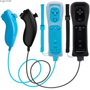 2 in 1 Motion Plus Wii Rmote Nunchuck Controller for Nintendo Wii/Wii U Game - Picture 1 of 64
