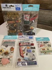 5 Bastel Aufkleber Outdoor Camping Jagd Sets - Bild 1 von 7