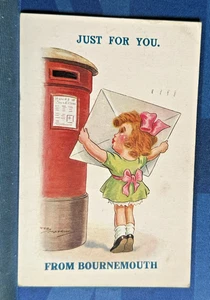 Reg Maurice BOURNEMOUTH Cómic Postal 1932 Correo Rojo Pilar Caja SOLO PARA TI - Imagen 1 de 2