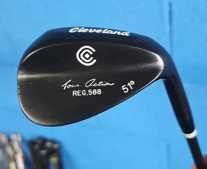 CLEVELAND 588 BLACK NITRIDE 51° GAP WEDGE SPINE ALIGNED BLACK S300 WEDGE FLEX - Picture 1 of 5