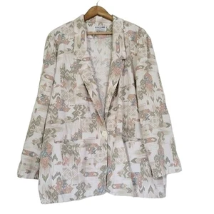 Blazer De Colección Azteca Suroeste Para Mujer 20 XXL Ligero Bohemio Pastel Terroso  - Imagen 1 de 11