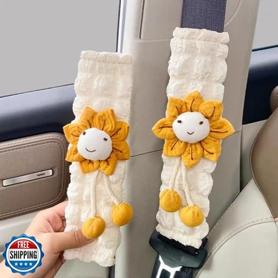 Накладки на автомобильные ремни безопасности Zigihos милые цветы упаковка 2 шт. и упаковка 4 шт. Ca - Изображение 1 из 4