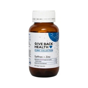 Give Back Health Clinic Collection Saffron + Zinc 60 Vege Capsules - Picture 1 of 1