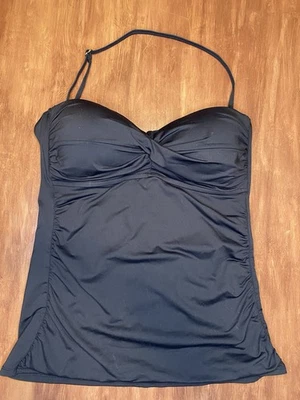 Anne Cole Black Convertible Halter/Strapless Tankini Top Size L - Image 1 of 4