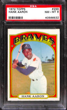 1972 Topps #299 Hank Aaron PSA 8 40566532
