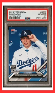 ROKI SASAKI 2024 Topps Now #OS16 PSA 10 Gem Mint Los Angeles Dodgers Baseball - Picture 1 of 5