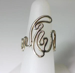 Anillo de plata esterlina elegante con diseño de alambre tamaño 8,5-7296 - Imagen 1 de 5