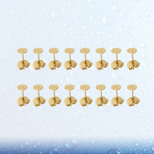 25 Pair Ear Plug Needle Accessories Earring Plugs Earrings Posts Flat Pad - Picture 1 of 11