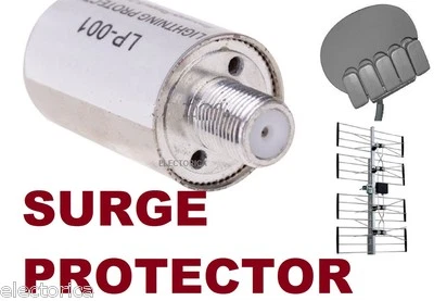 INLINE COAXIAL CABLE SURGE PROTECTOR RG6 RG59 COAX FOR SATELLITE OTA HD ANTENNA - Image 1 of 4