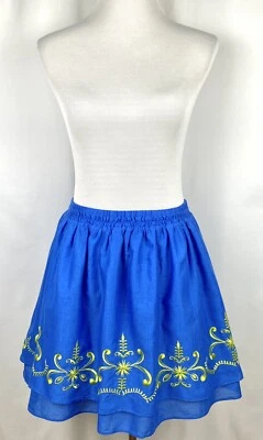 Calypso St Barth Skirt Size M Floral Embroidery Elastic Waist Lightweight Lined - Image 1 of 4
