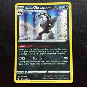Galarian Obstagoon 119/202 Pokemon Sword & Shield Base Set Holo Rare Card NM - Picture 1 of 2