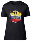 Tennis Sports With Ecuador Flag Fitted Womens Ladies T Shirt Gift