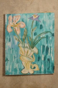 1957 Helen Y. Yun Seoul Korea Öl auf Leinwand Expressionist Floral Painting Prov.. - Bild 1 von 11