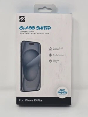 iFrogz Apple iPhone 15 PLUS Tempered Glass Shield Screen Protector - Open Box - Image 1 of 2