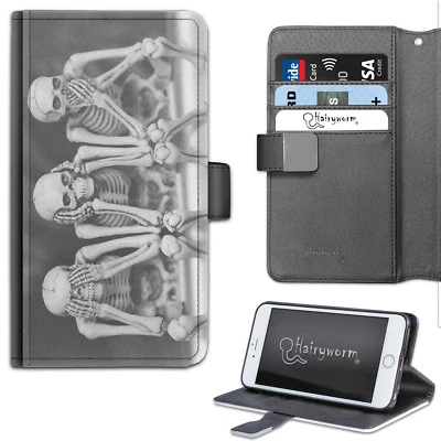 Skeletons Phone Case;PU Leather Flip Case;Cover For Samsung;Apple;Sony - Image 1 of 4