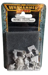 Warhammer 40K Space Ork Nobz in 'eavy Armor 8018C Metal SEALED 1997 MANY OTHERS - Picture 1 of 2