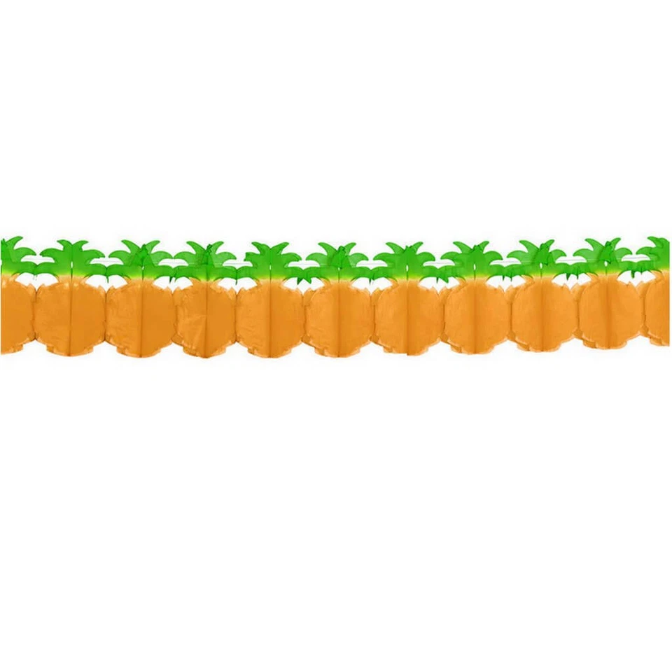 Guirnalda de papel de seda de piña de 3,6 m hawaiana Luau tropical fiesta de verano Foto 1 de 1