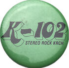 KRCH Radio K-102 broche rock stéréo bouton épinglage Rochester Minnesota FM