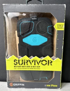 Griffin Survivor iPhone 5 iPhone 5s iPhone SE Case w/Holster Belt Clip - Blue - Picture 1 of 4