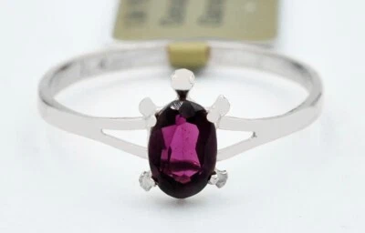GENUINE 0.76 Cts GARNET  TURTLE RING 10k  SOLID GOLD - Free Appraisal Service - Image 1 of 4