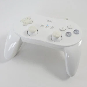 Nintendo Wii Classic Controller PRO White Control Pad 1134 - Picture 1 of 4