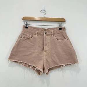 Saint Laurent Denim Shorts Women 29 (Actual 27 in) Dusty Pink Hi Rise Italy - Foto 1 di 12
