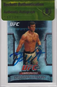 Forrest Griffin Signed 2009 Topps UFC Greats of the Game Rookie Card #GTG-10 BAS - Picture 1 of 12