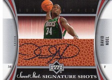 2006-07 Sweet Shot Signature Shots Leather Basketball Card #DN David Noel AUTO