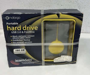 Sealed Acomdata Portable Hard Drive 160 GB 5400 RPM USB 2.0 & FireWire PC & Mac - Picture 1 of 8