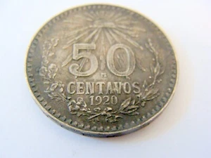 1920 Silver 50 Centavos KM448 Ungraded - Picture 1 of 2