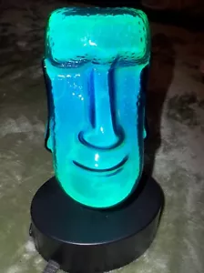 Moai Head Plasma Lamp from LumiSource Rare HTF EUC Pre-Owned ~ VIDEO - Picture 1 of 12