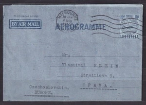 AUSTRALIA. 1953/Melbourne, PS areogramme/automatic cancel. - Picture 1 of 2