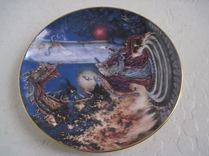 Placa de cristal Swarovski The Franklin Mint Herirloom ROYAL DOULTON DRAGON MASTER - Imagen 1 de 4