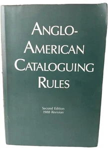 ANGLO-AMERICAN CATALOGUING RULES, SECOND EDITION, 1988 - - Imagen 1 de 4