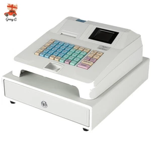 Registratore di cassa elettronico schermo LCD 2,8 pollici POS Casher 8 digitali con cassetto - Foto 1 di 24