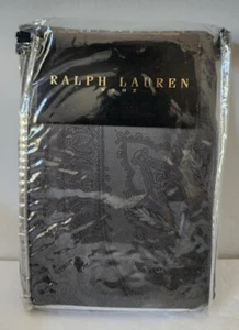 HTF RALPH LAUREN DONCASTER Standard SHAM (1) ~ Charcoal Black Paisley New - Picture 1 of 6