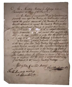 1757, PHILADELPHIA, QUAKER MANUSCRIPT DOCUMENT, JAMES PEMBERTON, NATIVE AMERICAN - Picture 1 of 7