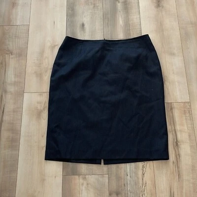 Zanella Womens Blue Back Zip Casual Short Straight And Pencil Skirt Size 12 — 第 1/4 张图片