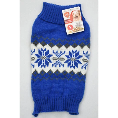 Dog Turtleneck Christmas Holiday Sweater Clothes Puppy Knitted Winter Clothing - Image 1 of 4